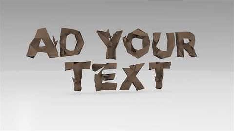 Low Poly Letters E3D After Effects Template