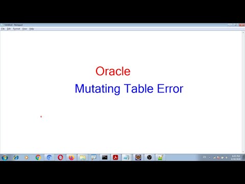 Mutating Table Error