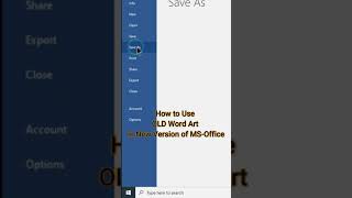 #Shorts How to use Old Word Art in New version of MS-Office #VariableGyan #ComputerTrick