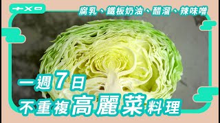 一整顆也吃得完の【一週七日 不重複高麗菜料理】腐乳、鐵板奶油、醋溜、辣味噌 廚房廢寶索艾克