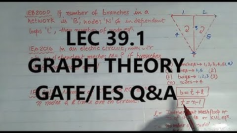 Network Theory 39.1 | Graph Theory | Previous year Gate/IES Problems | GATE 2022 | IES 2022 |