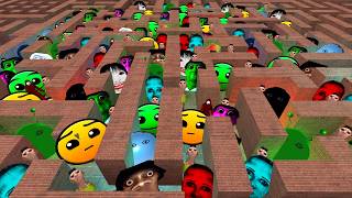 Nextbot Maze Madness | Hamood Auughh Obunga Chaos in GMod #nextbots #garrysmod