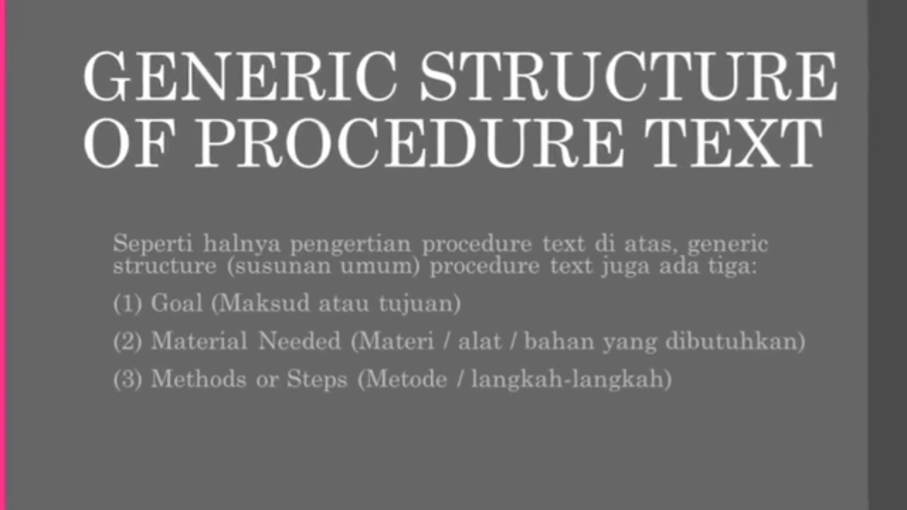 MATERI PROCEDURE TEXT || SMP KELAS IX 