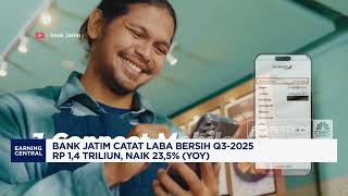 Bank Jatim Catat Laba Bersih Q3-2025 Rp 1,4 Triliun, Naik 23,5% (YoY)