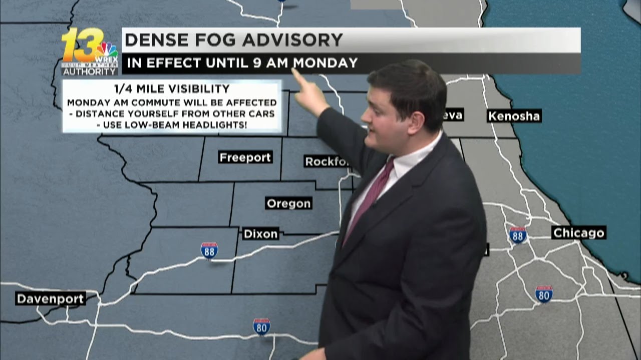 Dense fog to make for a slow Monday morning commute - YouTube