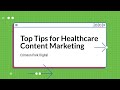 Top Tips for Healthcare Content Marketing | Crimson Park Digital