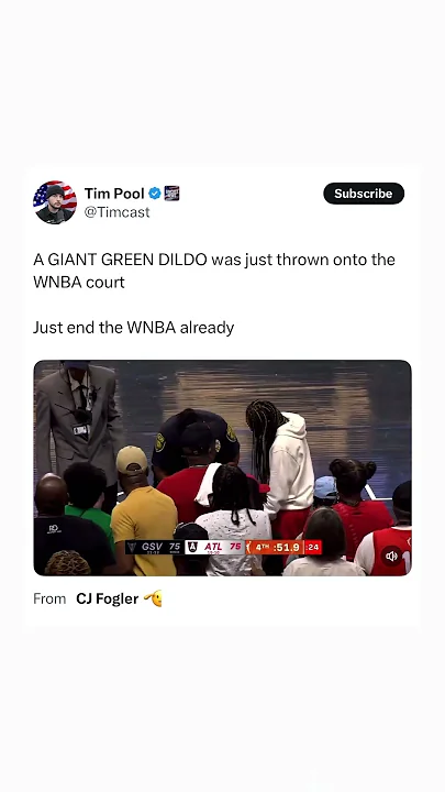 GIANT GREEN ***** Thrown Onto the WNBA Court #shorts