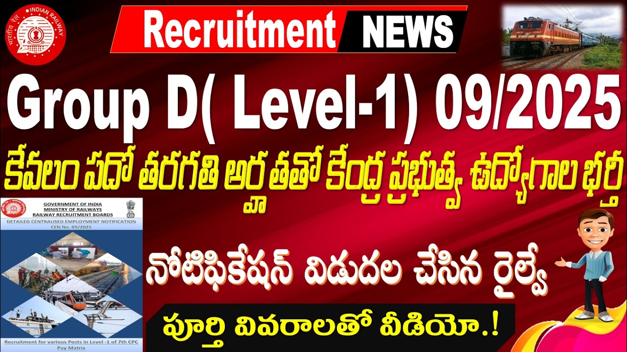 Railway Group D 09/2025 Detailed Notification out, Official Data for all by 