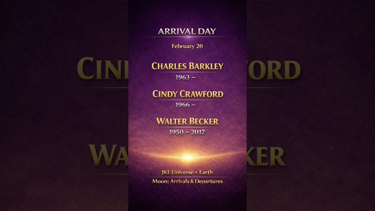 Charles Barkley &bull; Cindy Crawford &bull; Walter Becker (Feb 20 Arrival Day Trio) | JKL Universe