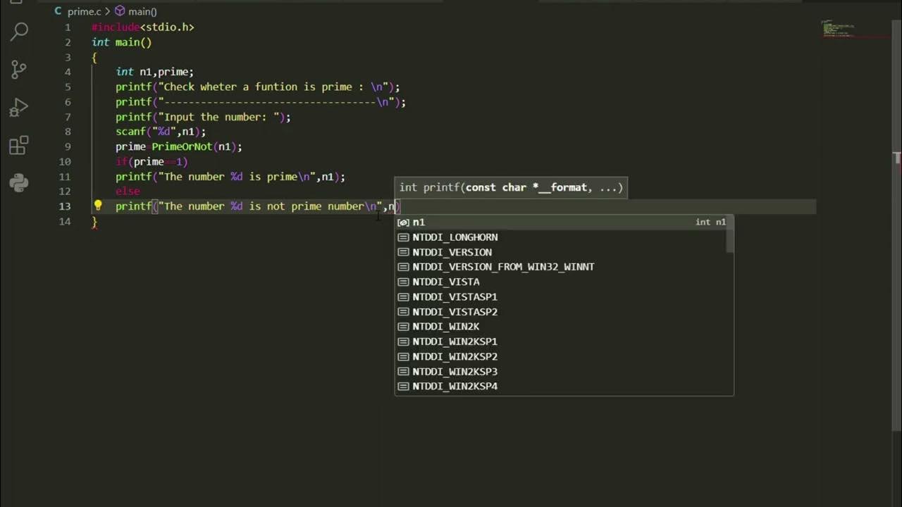 check whether a number is prime using function IN C - YouTube