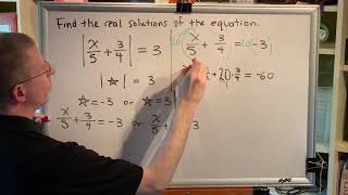 Solving Absolute Value Equations (Part 5)