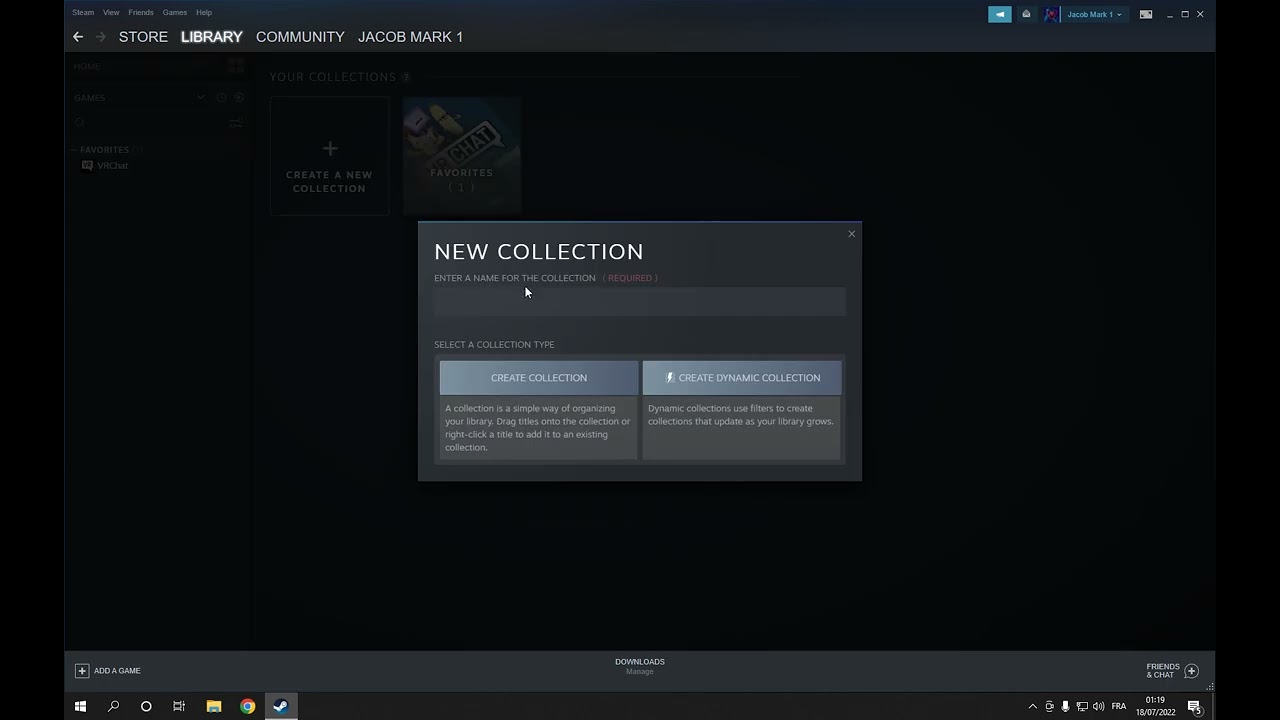 How To Create a New Collection on Steam PC