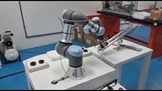 Hybrid System AGV + Cobot (UR Robot)