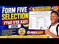 Form Five Selection 2026 Pamoja Na Vyuo Vya Kati 