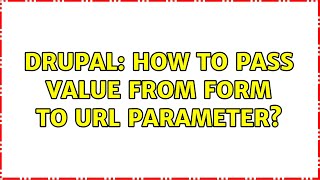 Drupal: How to pass value from form to url parameter?