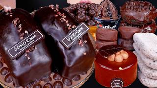 ASMR CHOCOLATE CAKE MALTESERS ICE CREAM NUTELLA DESSERT MUKBANG 초콜릿 먹방チョコレートアイスクリーム 咀嚼音EATING SOUNDS