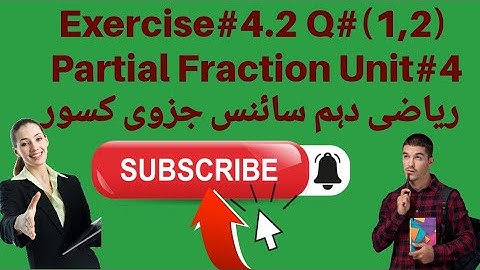 Exercise 4.2Q.No.(1,2) #partialfraction#maths10th#part2#unit4#partialfractionsolved@mathsmateforall