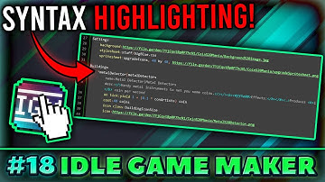 Syntax Highlighting | Idle Game Maker COURSE #18