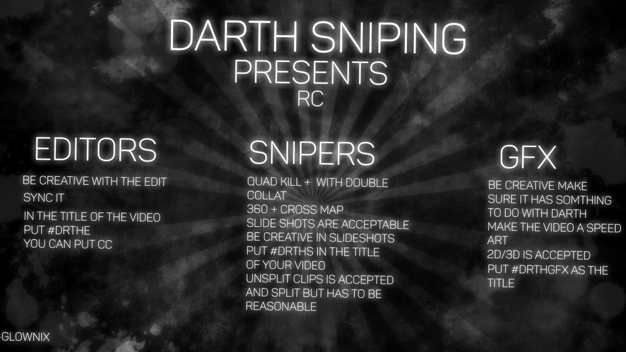Darth Sniping Recruitment Challenge