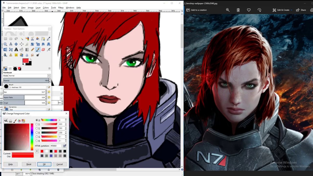 Speed Art - Commander Shepard