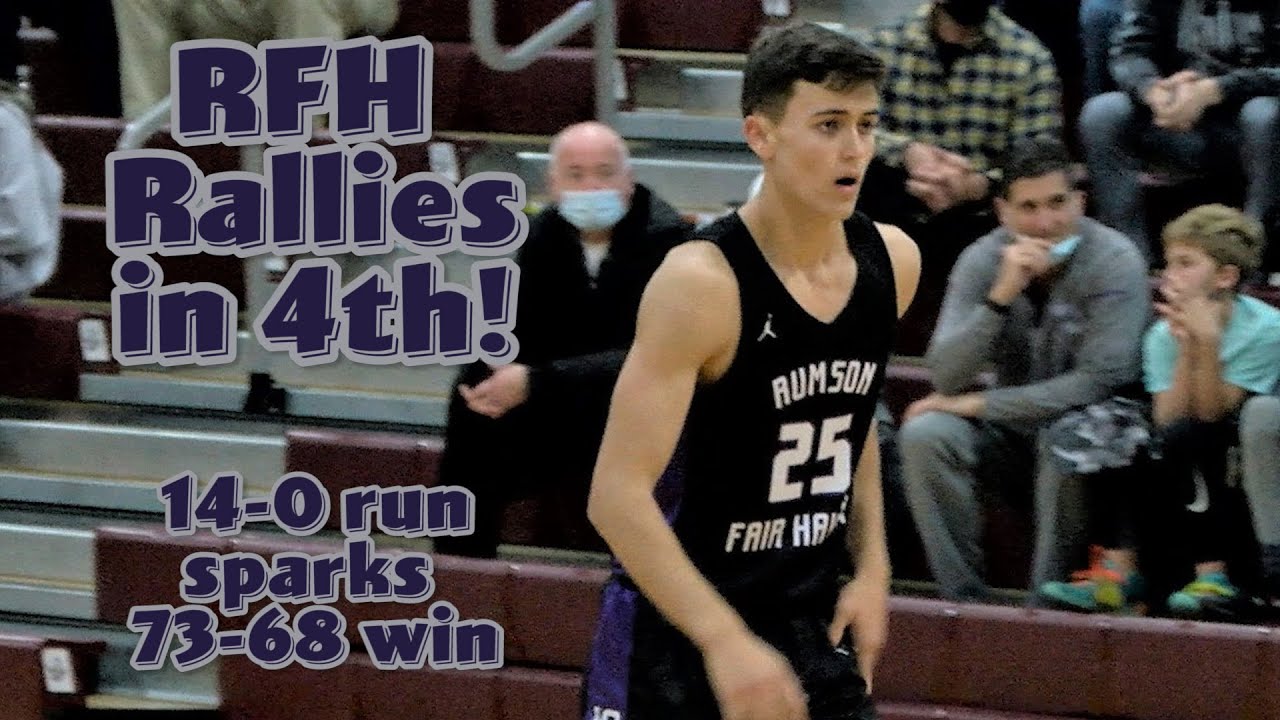 Rumson Fair Haven 73 Red Bank Regional 68 | HS Boys Basketball | Scott Gyimesi 14 pts 13 rebs