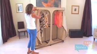 Instruction video for assembling your new Honey-Can-Do WRD-01272 60-inch portable storage wardrobe.