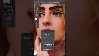 How to create a portrait in Adobe Illustrator 🎨✨#shorts #illustration #digitalart