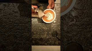 How to make latte art swan somthing different 😳😳🤯🤯🤯🤯😱😱😱😱😱 #coffee #latteart #youtubeshorts #shorts