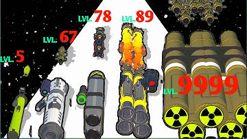 FULL GAMEPLAY in ROCKETS STACK💣BLEW UP ALL THE BOSS MONSTERS [From 1 lvl To 999] mergeandroidbattle