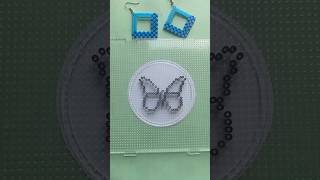 Hama beads butterfly Earrings | perler beads creation #shorts #viral