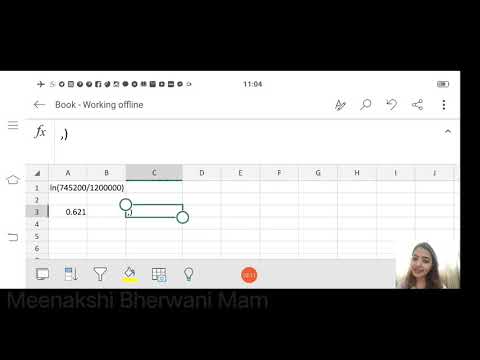 How to calculate natural log in excel | ACCA advance financial management AFM paper | black scholes