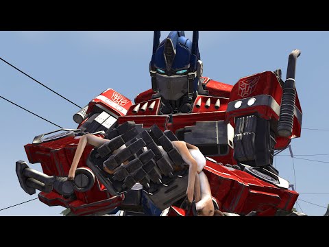 Optimus Prime's first moments on Earth