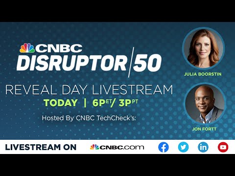 CNBC's Disruptor 50 Reveal Day with TechCheck's Julia Boorstin