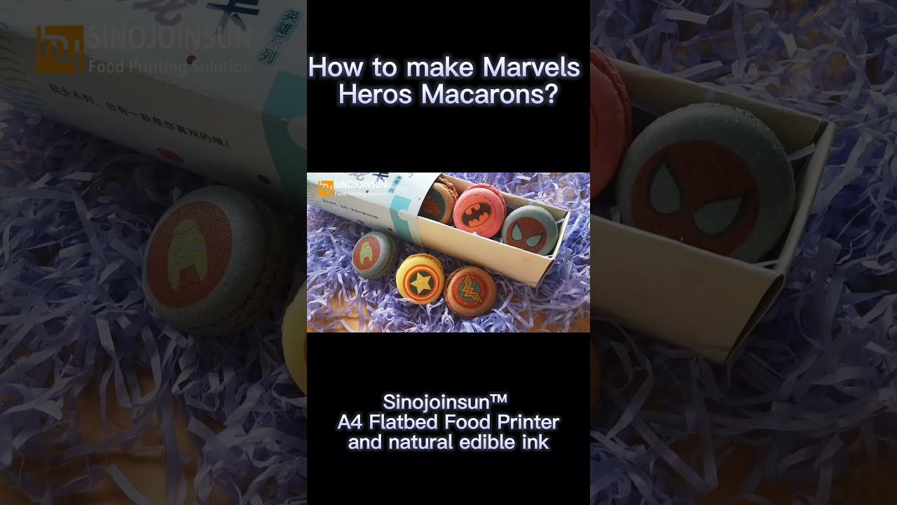 How to Make Marvel Heros Themed Macarons in Bulk? | A4 Edible Printer.