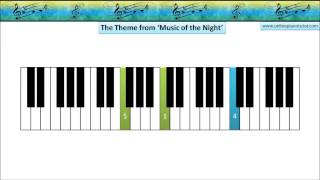 A short piano tutorial on how to play the theme from music of night