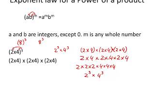 BC Math 9   exponents lesson 6   Power of a Product and Quotient