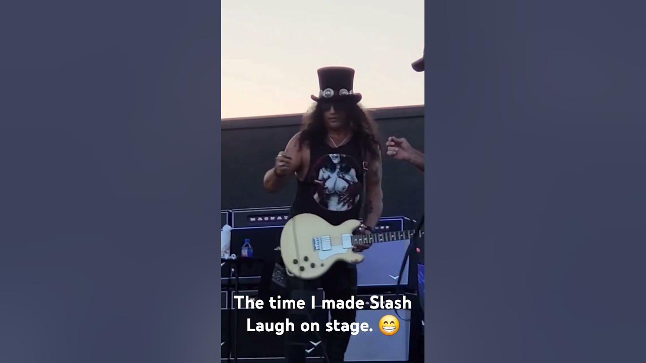 The time I made Slash laugh on stage. #slash #concert #music #guitar #blues #rock #livemusic #laugh