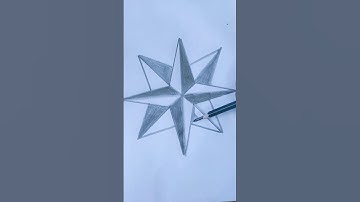 3D Star Drawing ✨ | Easy Pencil Sketch for Beginners #Shorts