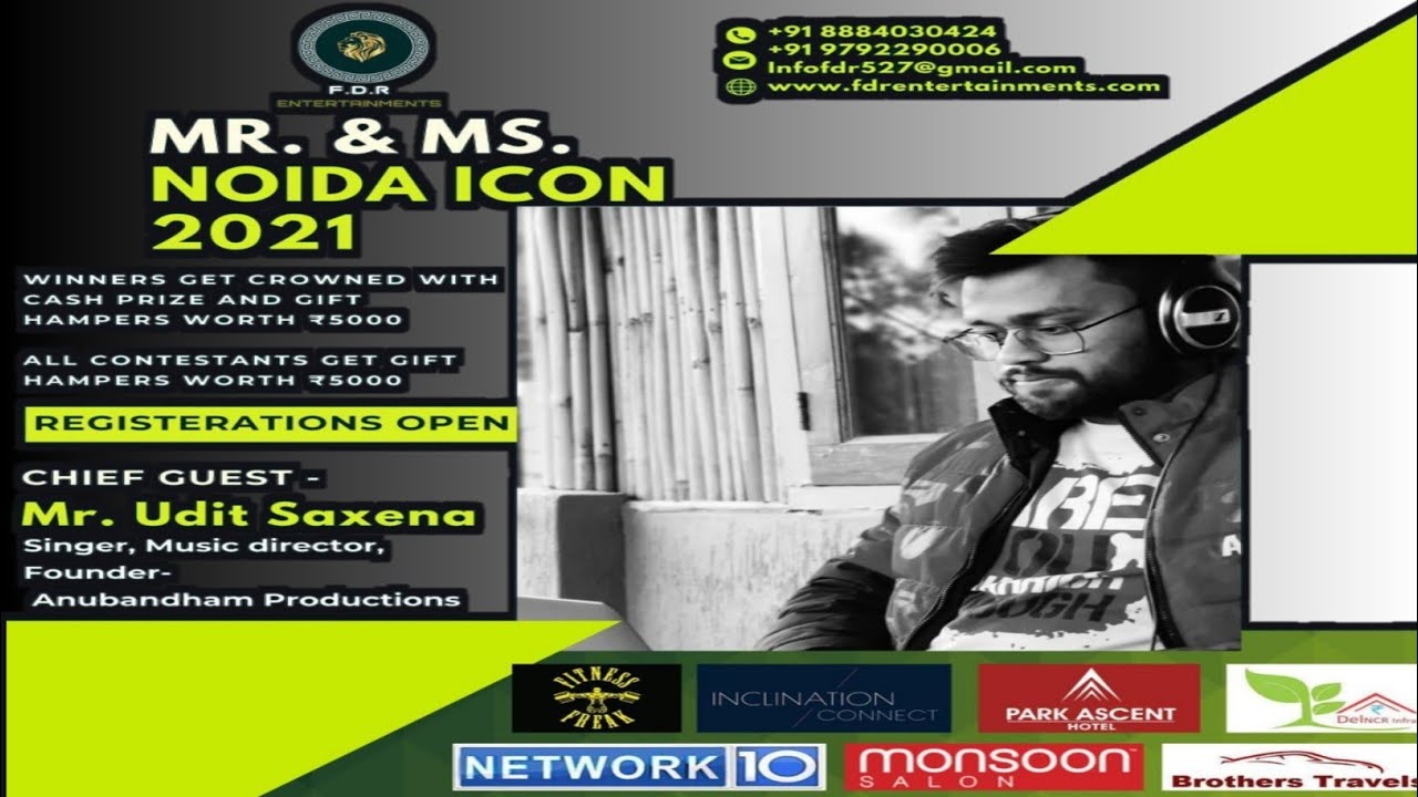 Mr. and Ms. NOIDA ICON 2021!Mr.UDIT SAXENA