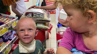 He Found The Family of Cute Grandson Helping Grandfather and Took Them For Christmas Shopping