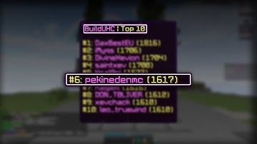 #6 PLACE IN BUILD UHC LEADERBOARDS - 1617 Elo - (minemen.club)