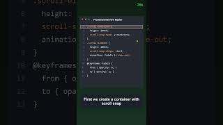 🎨 CSS Scroll Animations: 2025 Interview Trick | Viewport Units | Frontend Interview Master #shorts