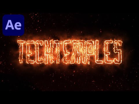 Create Fire Text Animation | Adobe after effect @techtemples
