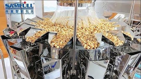 High speed Popcorn  packaging machine,multi head weigher vffs filling sealing machine#machine