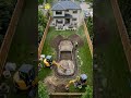 Someone parked a Lamborghini… in their backyard 🏎️💧🔥The final aerial reveal looks absolutely unreal