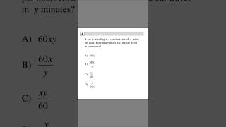 Miles per Hour to Minutes | SAT Question #beats #maths #shorts