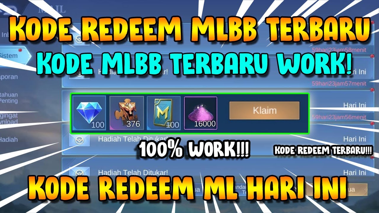 BURUAN REDEEM! 2 KODE REDEEM ML HARI INI - KODE REDEEM MOBILE LEGENDS ...