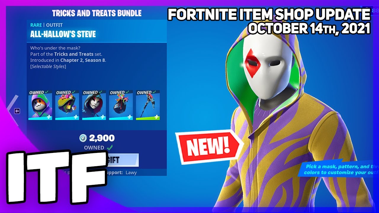 Fortnite Item Shop *NEW* TRICKS AND TREATS BUNDLE! [October 14th, 2021] (Fortnite Battle Royale)