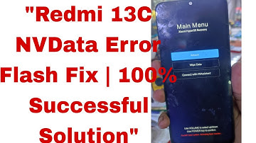 "Redmi 13C NVData Error Flash Fix | 100% Successful Solution"