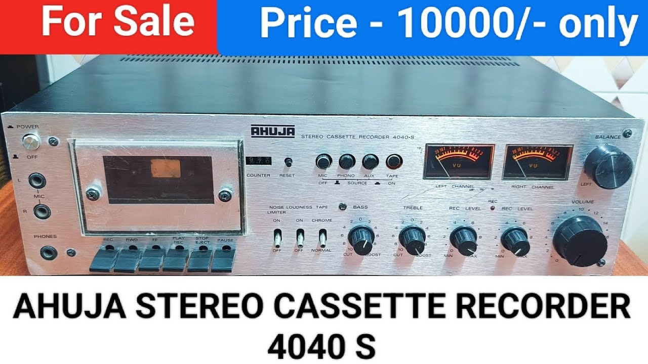 AHUJA 4040 S STEREO CASSETTE RECORDER Nice Sound Quality Contact No - 8750424840